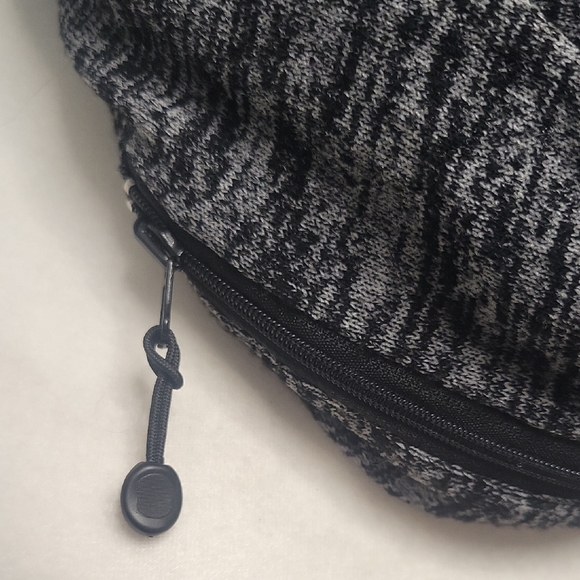 Chic Black and Gray Knit Scarf - Picture 2 of 5